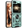 thumbnail image 1 of for Samsung Galaxy Z Flip5 Case for Men, Military Grade Drop Protective Phone Cover Case with Ring Kickstand for Samsung Galaxy Z Flip 5 SJ Green, 1 of 10