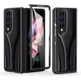 thumbnail image 1 of for Samsung Galaxy Z Fold 3 5G Leather Case With Tempered Glass Protective Phone Cover, 1 of 6