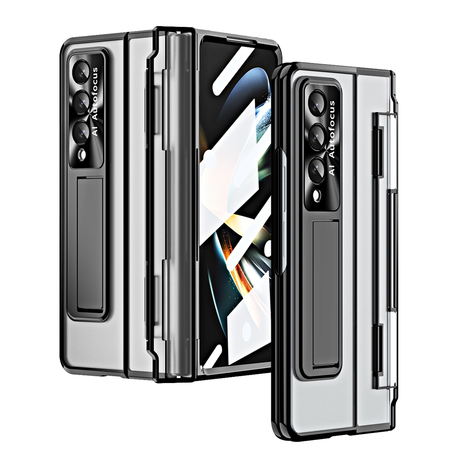 for Samsung Galaxy Z Fold 6 2023 Case, Luxury Plating Shockproof Drop Protection Phone Case for Samsung Galaxy Z Fold 6 5G, Black