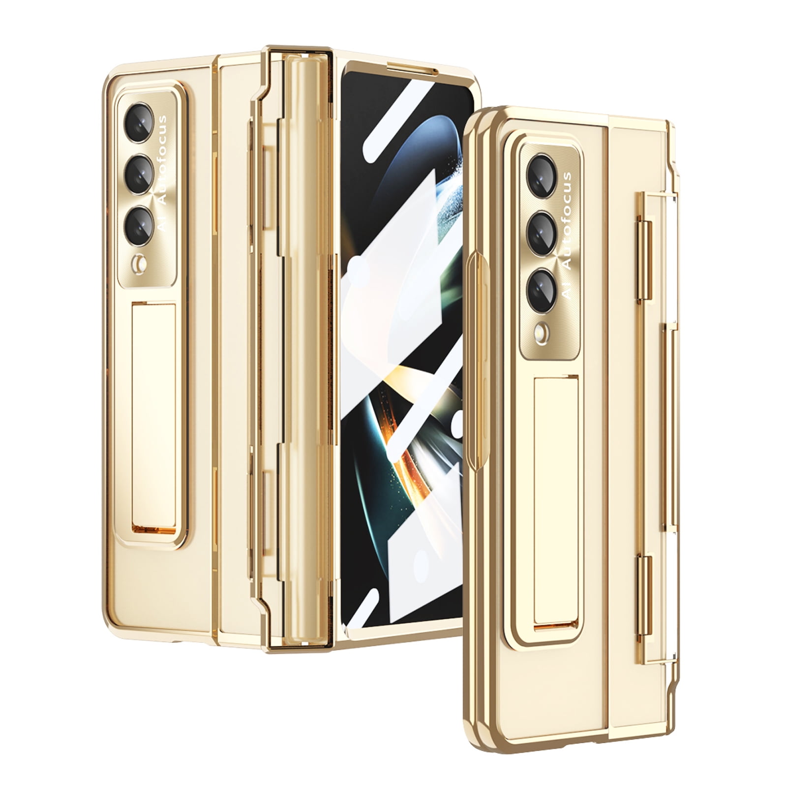 for Samsung Galaxy Z Fold 6 2023 Case, Luxury Plating Shockproof Drop Protection Phone Case for Samsung Galaxy Z Fold 6 5G, Gold
