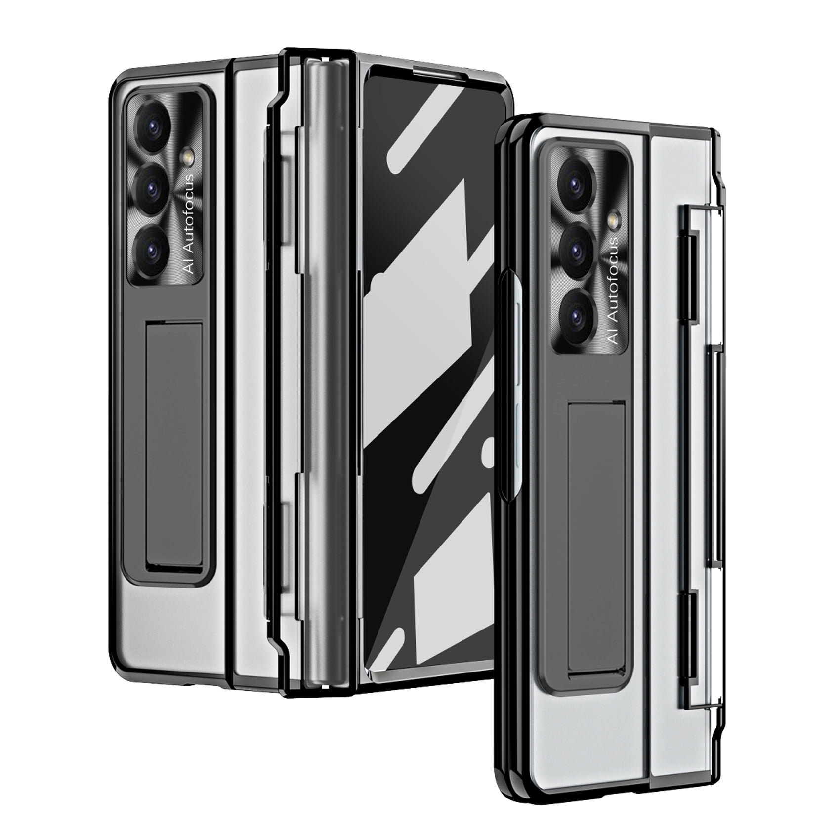 for Samsung Galaxy Z Fold 7 Case, Luxury Plating Shockproof Drop Protection Phone Case for Samsung Galaxy Z Fold 7 5G, Black