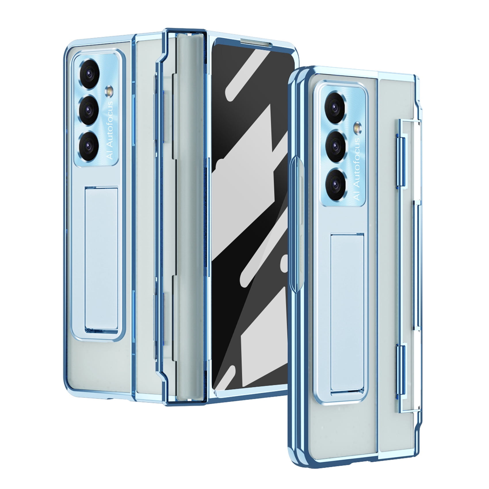 for Samsung Galaxy Z Fold 7 Case, Luxury Plating Shockproof Drop Protection Phone Case for Samsung Galaxy Z Fold 7 5G, Blue