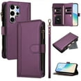 thumbnail image 1 of for Samsung S20FE S20Ultra S20 Wallet Phone Case with Magnetic Zipper Closed Credit Card Slot Shockproof Phone Case, 1 of 8