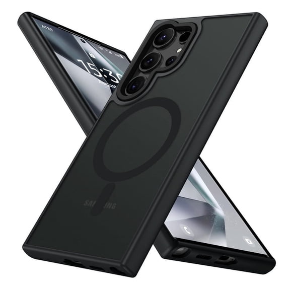 for Samsung S22 Utra Case Magnetic [Compatible with MagSafe] TPU Slim Protective Translucent Matte Smooth, phone case for Samsung S22 Ultra, Black