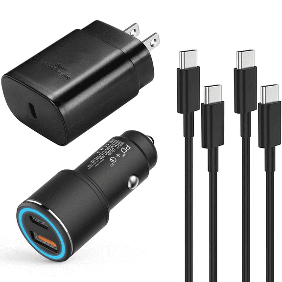 for Samsung Super Fast Charger Type C Kit,25W PD USB C Wall/Car Charger for Samsung Galaxy