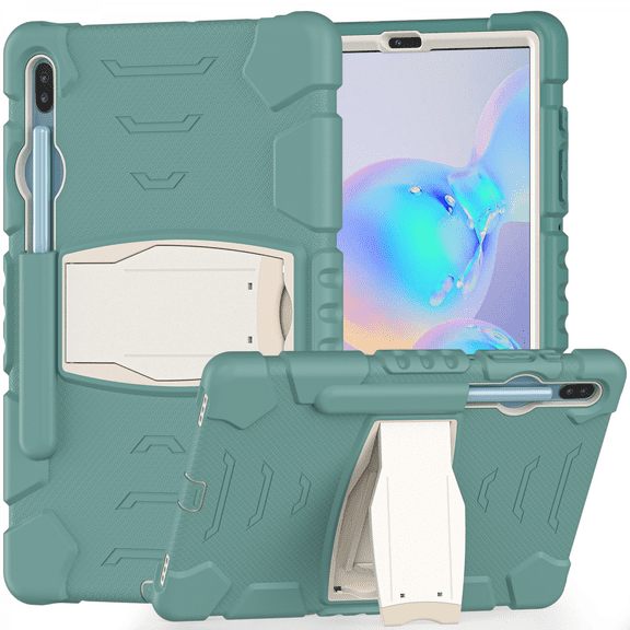 for Samsung TabS6 10.5 tablet case T867 contrast bracket T865 with pen slot T860 three-proof protective shell emerald green