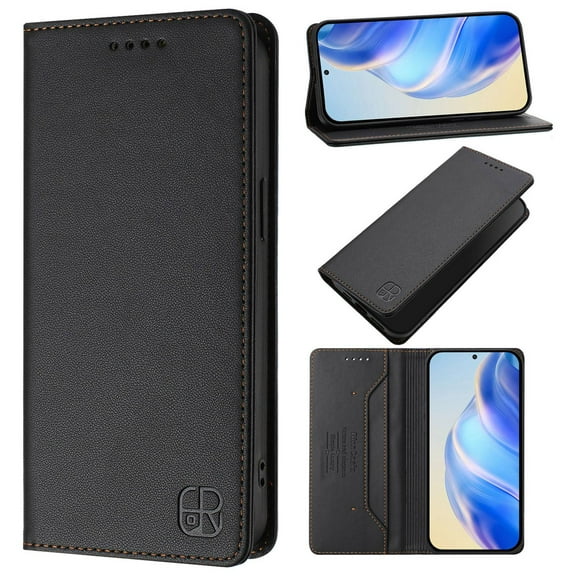 for Samsung Xcover 6 Pro Phone Case Wallet Protective Case leather Cover with magnetic closed cBlackit card slot shockproof protection phone case