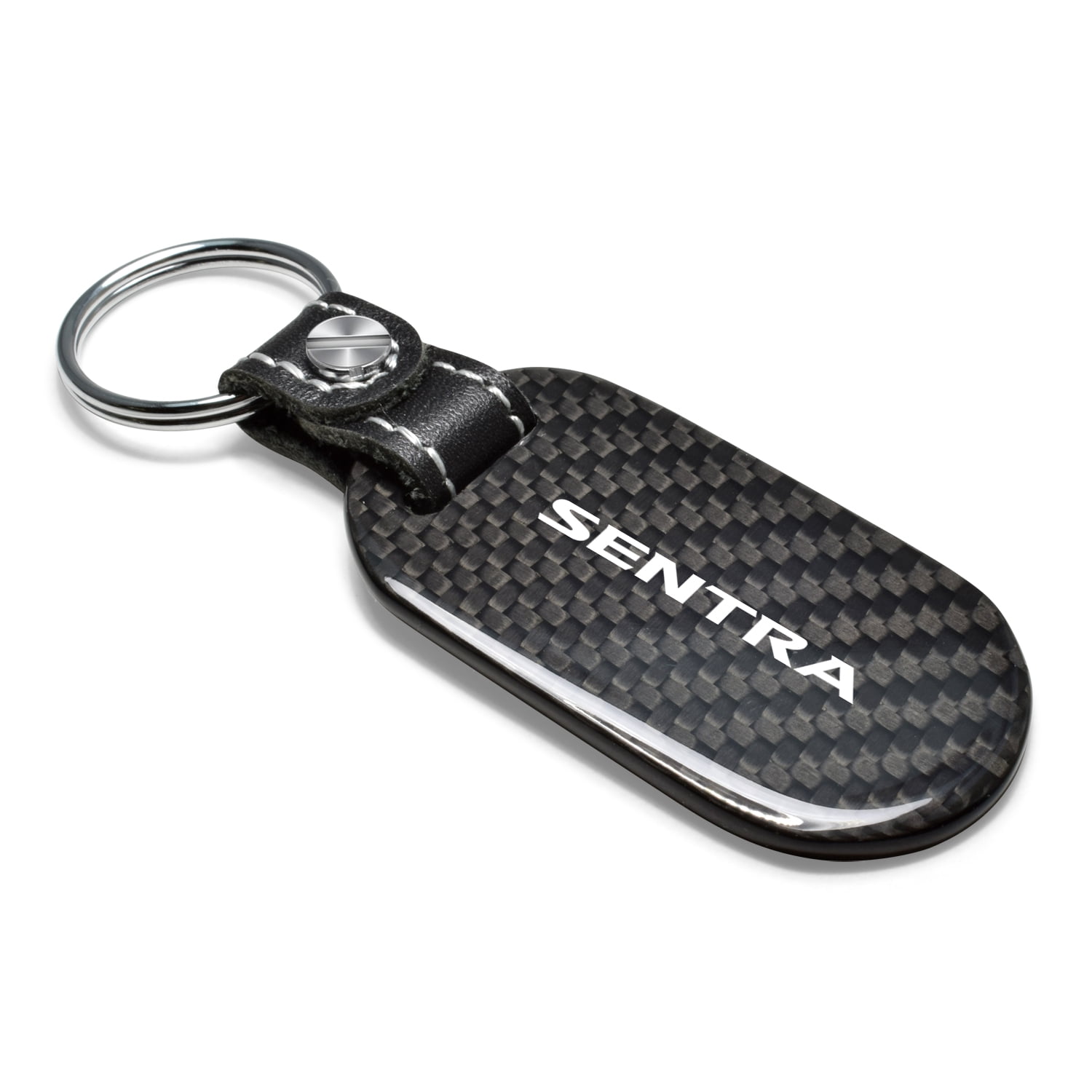 for Sentra 100% Real Carbon Fiber 3 mm Thick Tag Style Key Chain Keychain