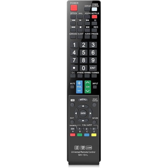 for Sharp-Smart-TV-Remote-Replacement, Universal Remote Control for All Sharp AQUOS HDTV 3D LCD LED Smart TVs