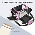 thumbnail image 1 of for Small Medium Cats Dogs Puppies  to 15 Lbs, TSA Airline Approved, Soft Sided Collapsible Travel Pink, 1 of 7