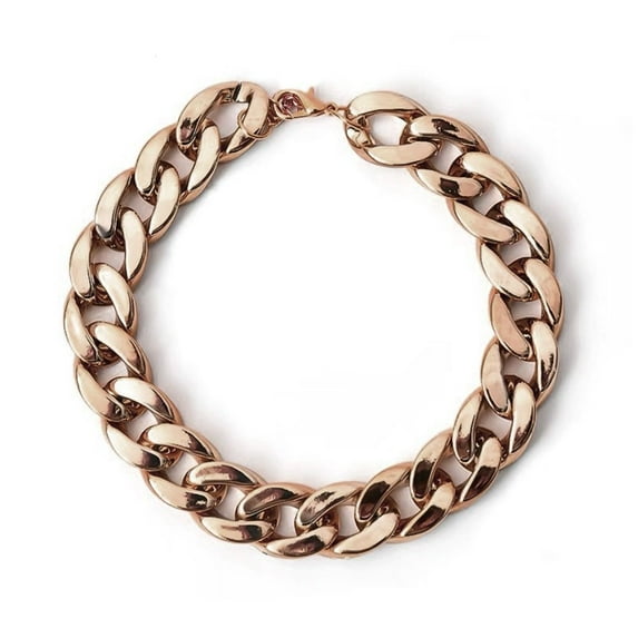 for Small Medium Dog Fashion Adjustable Cat Dog Gold Necklace Chain Collar Chain Dog Collar Pitbull Collar Pet Necklace Gold Collars ROSE GOLD M