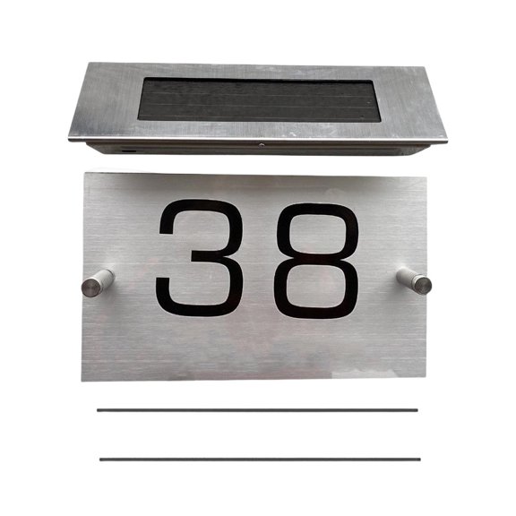 for Solar-Powered for Address Light with Customizable Number and dusk-to-dawn Sensor