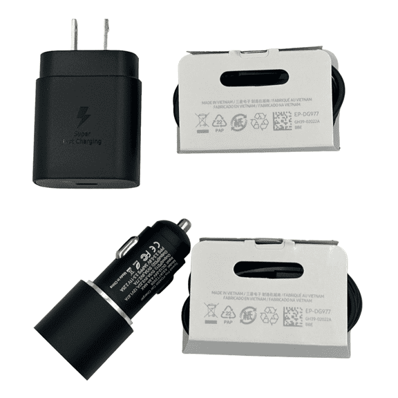 for Sonim XP3plus ,Super Fast Charger Type C Kit,25W PD USB C Wall/Car Charger - Black