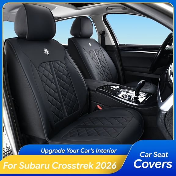 for Subaru Crosstrek 2026 Interior Seat Covers Premium Leather Upholstery Protection Custom Fit Comfortable Ride Full Seat Access