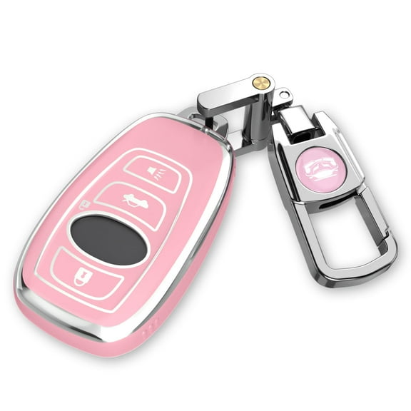 for Subaru Key Fob Cover with Keychain.No Screws Required for Installation. Compatible with Forester Outback BRZ Legacy CrossTrek Ascent WRX