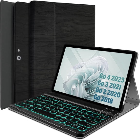 Backlit Keyboard Case for Microsoft Surface Go 4 2023 /Go 3 2021 Tablet,7 Colors Backlit Magnetic Detachable Wireless Keyboard