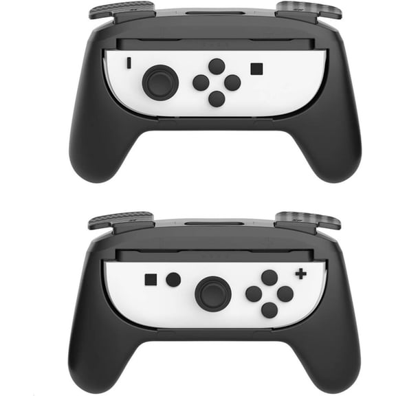 for Switch 2 Controller Grips, Ergonomic Anti-Slip Handle Kit Accessories for Switch 2 New Gen 2025 Controller (Black)