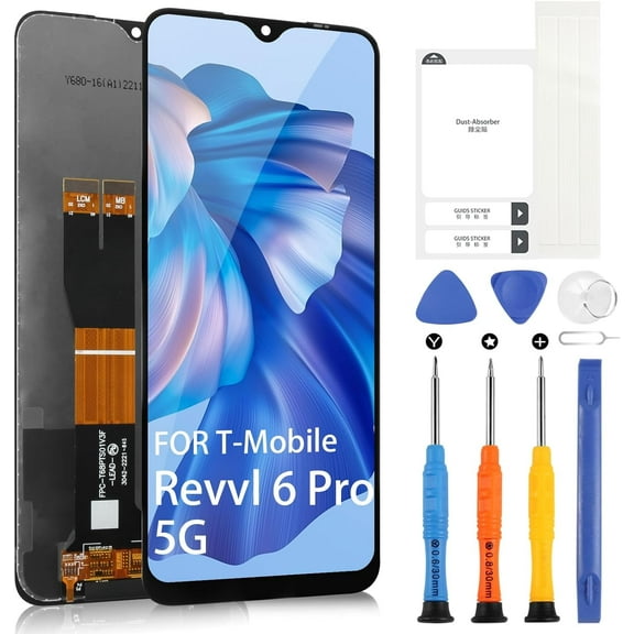 for T-Mobile Revvl 6 Pro 5G LCD Screen Replacement for T-Mobile Revvl 6 Pro 5G TMAF035G LCD Display Touch Screen Digitizer Assembly with Repair Tools