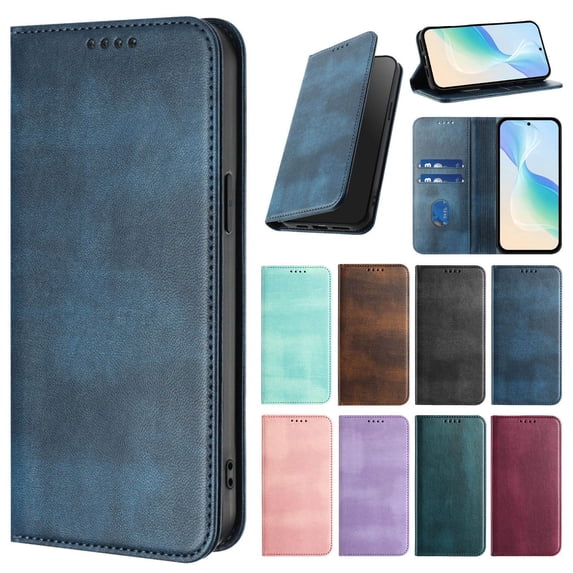 for TCL 30E Phone Case Wallet Protective Case leather Cover with magnetic closed cBlueit card slot shockproof protection phone case