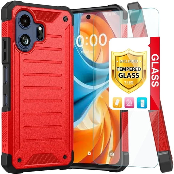 Red Screen For Computer for TCL NXTPAPER 70 Pro 5G 2026 Case with Screen Protector (Red ...