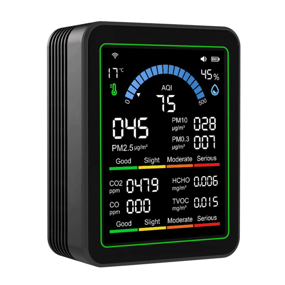 for TUYA WiFi 10-in-1 Air Quality Monitor Carbon Dioxide/PM2.5 Therm&Hygrometer