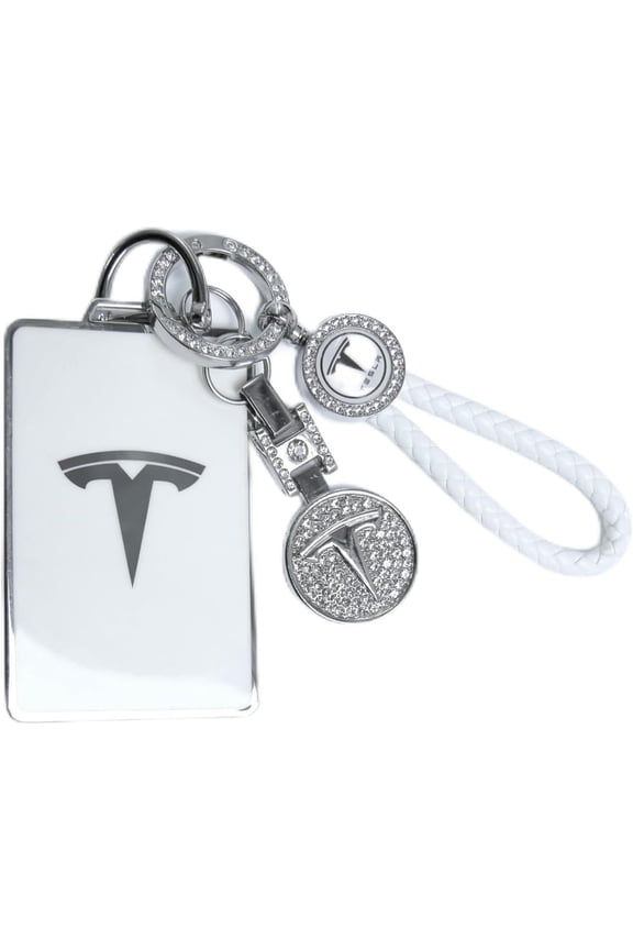 for Tesla Key Card Holder Bling Key Chain Card Key Holder for Model S/X/3/Y Cybertruck Keychain
