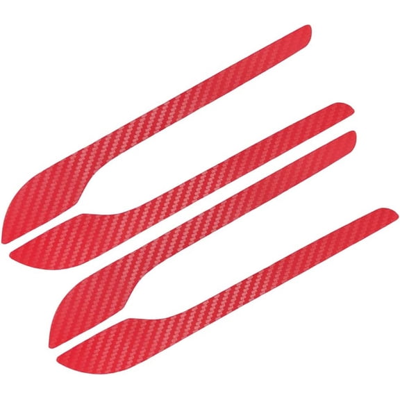 for Tesla Model 3/Y Door Wrap Kit Door Handle Sticker Decals for Tesla Model 3 Model Y, Carbon Fiber Red