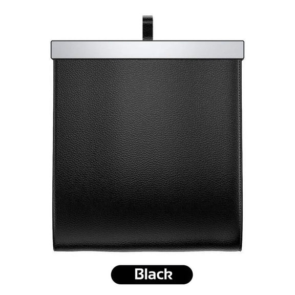 for Tesla Model Y/3 Seat Back Storage Bag Magnetic Open PU Leather Garbage Trash Bin Pocket Organizer Waterproof Car Accessories