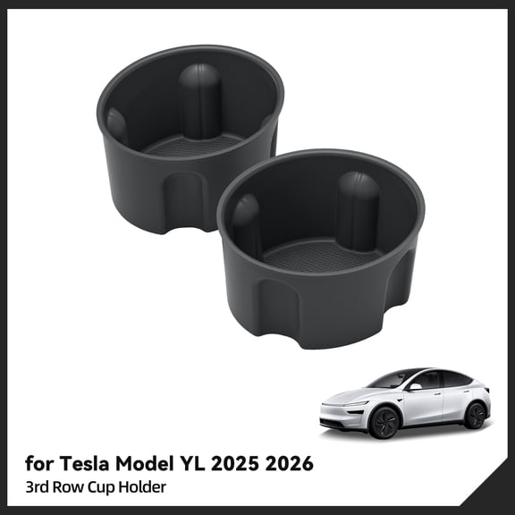 for Tesla Model YL 2025 2026 3rd Row Cup Water Cup Holder Insert Car Holder Tray Silicone Organizer Tidying