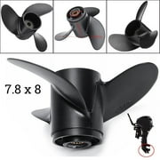 for Tohatsu Nissan Mercury 4-6HP 3R1W64516-0 Aluminum Outboard Propeller 7.8 x 8