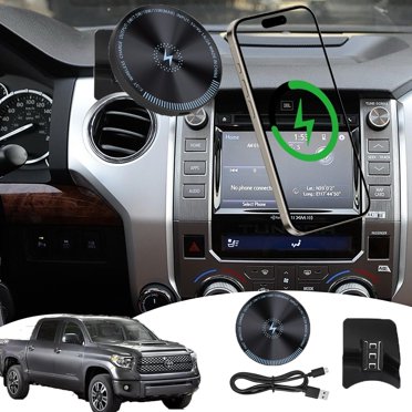 Wireless Charging Tray For Toyota Tundra Center Console (2014-2021) – Black, Direct Fit By Ds-auto-parts