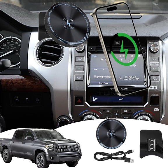for Toyota Tundra Magnetic Wireless Charging Phone Mount Made for Toyota Tundra 2014-2021