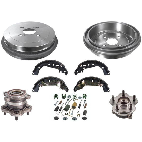 for Toyota for Yaris 15-18 Rear Brake Drum Kit - D3EA Certified for 2014, 2015-2018 Year Models