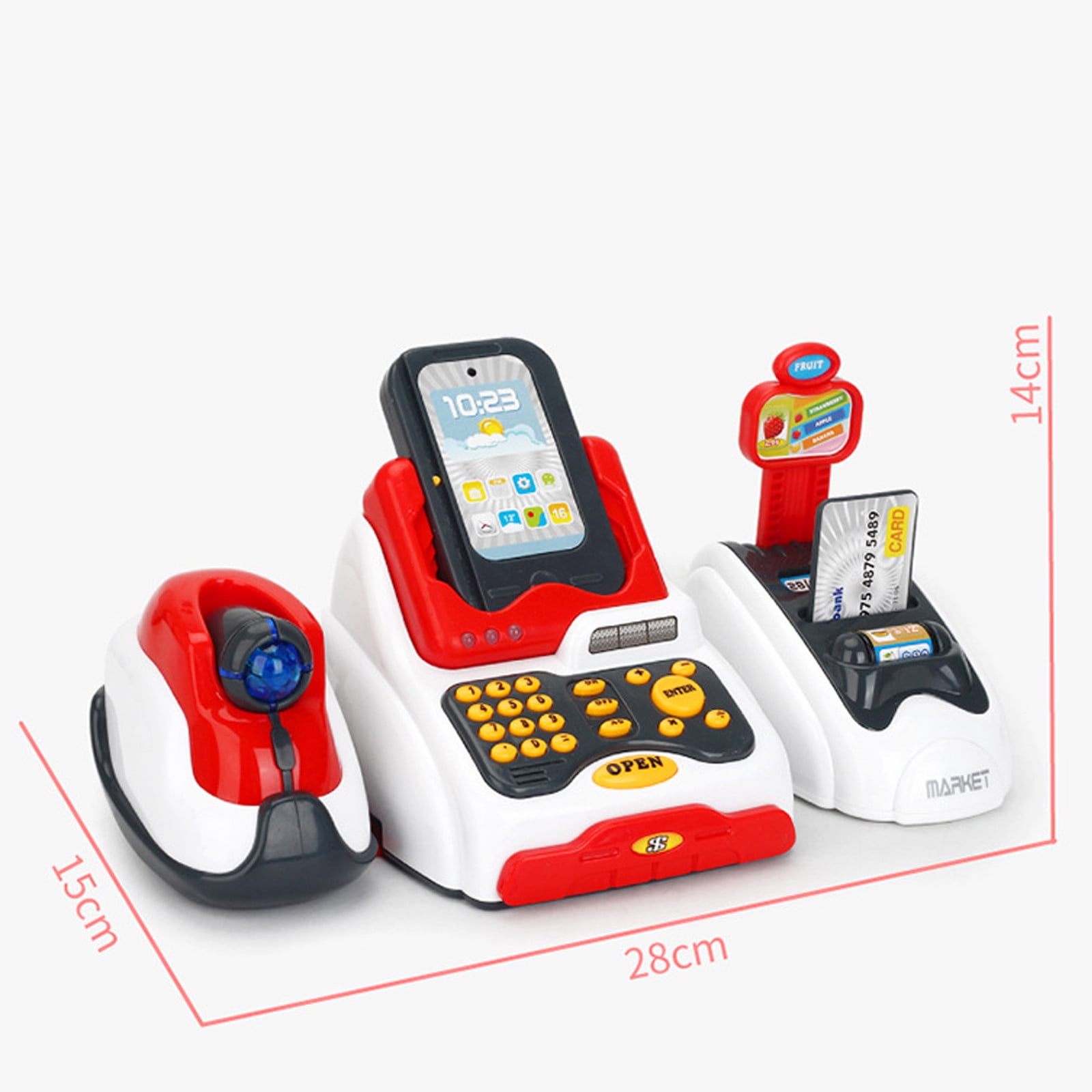 for Toys ScannerFruit Kids Grocery Store Reader with Cashier Toy Card