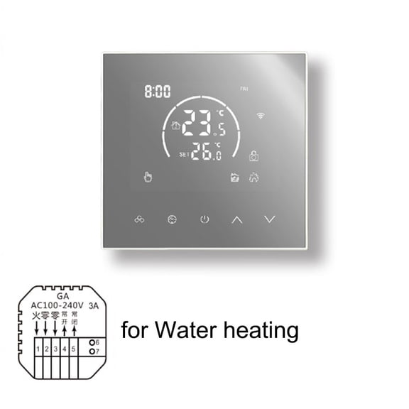 for Tuya Smart Electric Floor Heating Wall-mounted Boiler Thermostat Panel