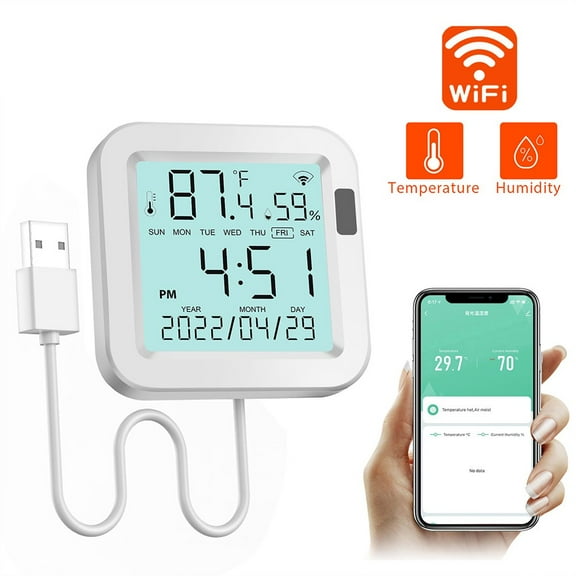 for Tuya Wifi Room Thermometer Smart Thermometer And Hygrometer Humidity Sensor