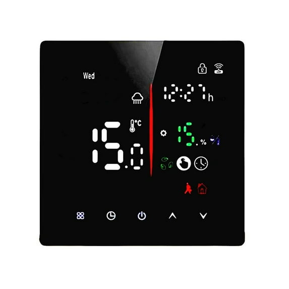 for Tuya Wifi Smart Lcd Thermostat Water/Heating/Gas Boiler Controller for Alexa Black 16A