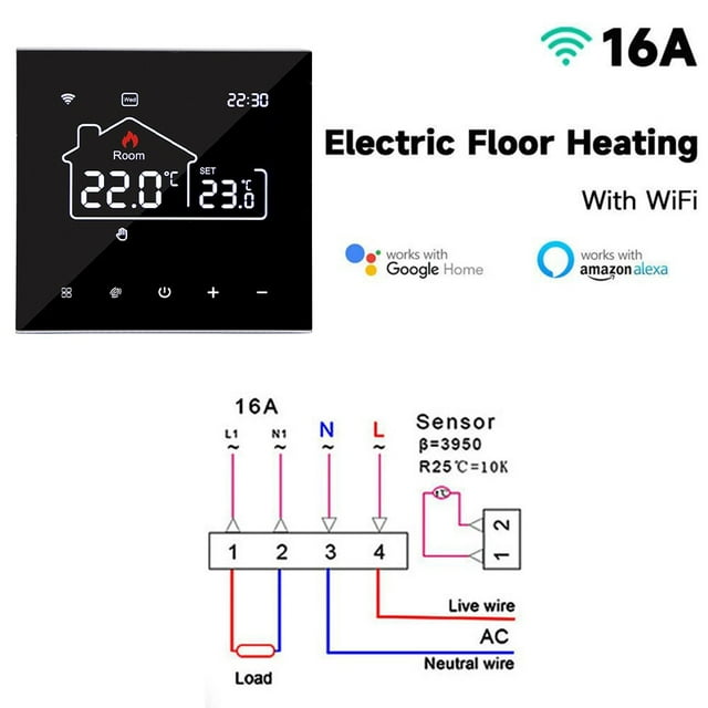 for Tuya Wifi Smart Thermostat Electric Heating Water Gas Boiler