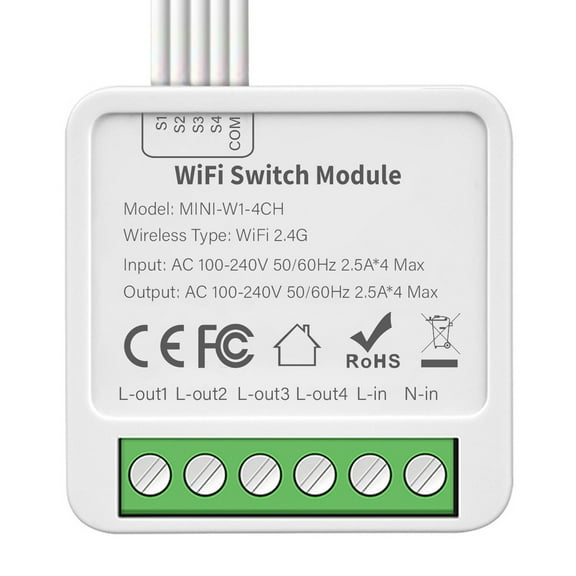 for Tuya for Smart Switch Wifi 10A 2/3/4 Bit 2 Way Control Home Automation Module Four-Way Breakers