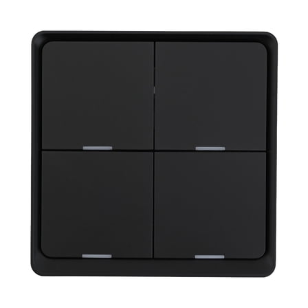 for Tuya for ZigBee Smart Scene Switch 4 Gang Wireless Wall Switch Push Button Control for Smart Home Black Grey