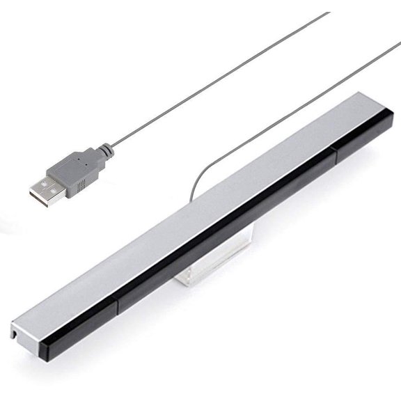 for USB Wii Sensor Bar, Infrared IR Ray Motion Sensor Signal Receiver for Nintendo Wii and Wii U Console USB Port with Stable Stand