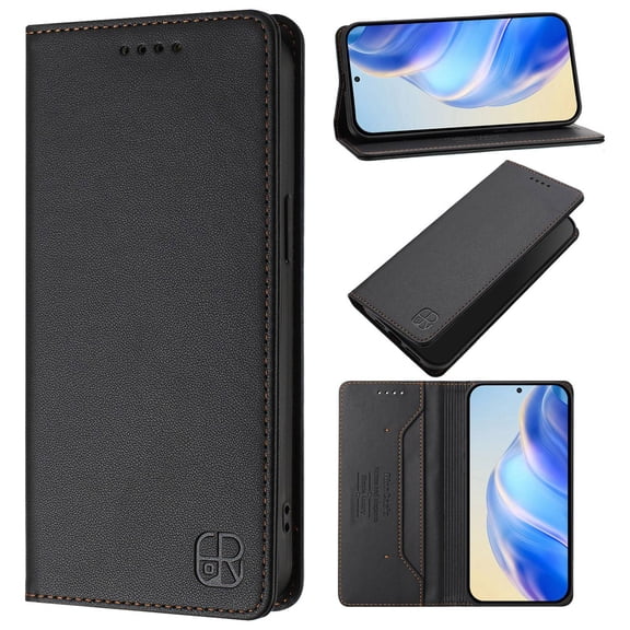 for Ulefone Note 17 Pro Phone Case Wallet protective case leather Cover with magnetic closed cBlackit card slot shockproof protection phone case