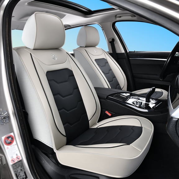 for VOLKSWAGEN RABBIT 2006-2009 Car Front Seat Covers Synthetic Leather Wear Resistant Custom Fit Comfort Fit