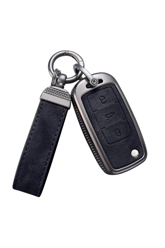 for VW Key Fob Cover with Keychain Key Case Shell 360 Degree Protection Compatible with VW Volkswagen Jetta Golf Polo MK6 Passat Tiguan
