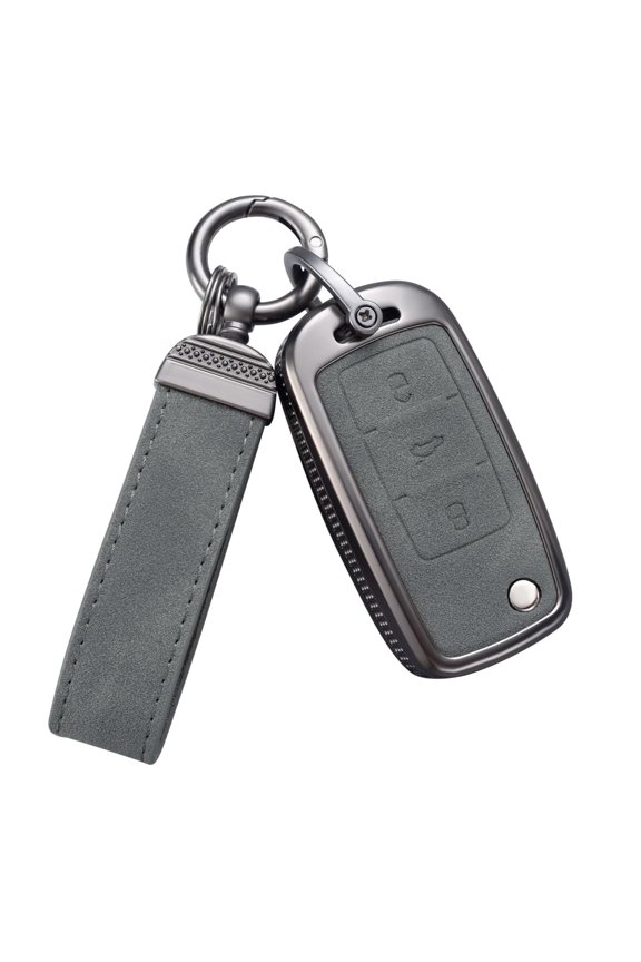 for VW Key Fob Cover with Keychain Key Case Shell 360 Degree Protection Compatible with VW Volkswagen Jetta Golf Polo MK6 Passat Tiguan