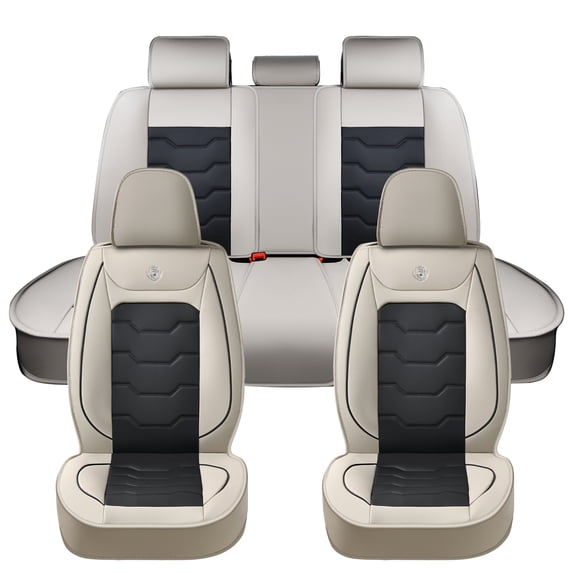 for Volkswagen Arteon 2022 Car Seat Cover, Gray Car Seat Covers, Waterproof Leather 5 Seats Full Set Non-slip Beautify Interior, Protect Car Seats