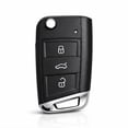 thumbnail image 1 of for Volkswagen Skoda SEAT Key Fob Shell HU66 Big Blade 3 Button Flip Key Case Replacement No Electronics, 1 of 11