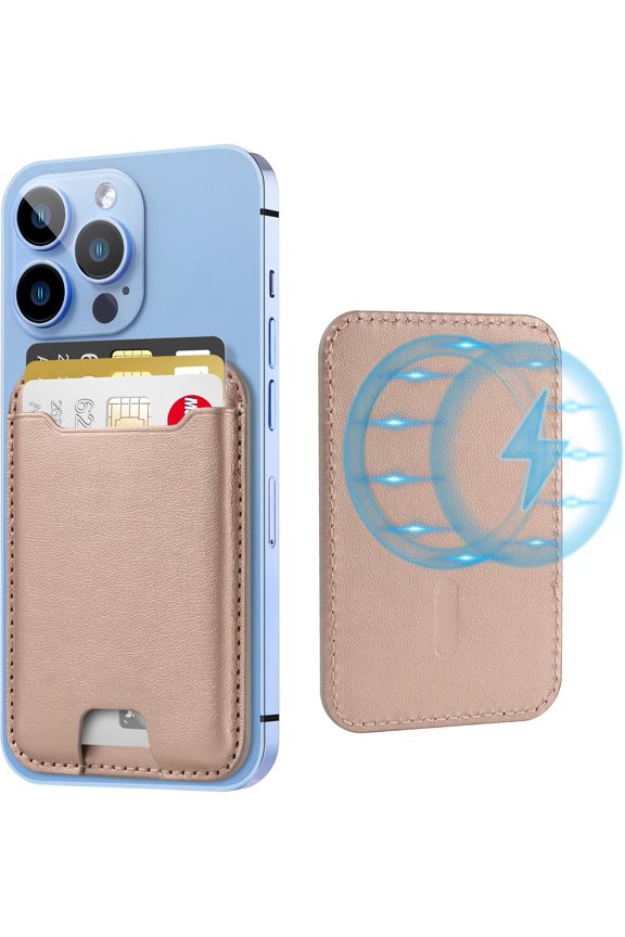 for Wallet, Card Holder for 17, 16/15/ Series, Phone Wallet with , Blocking, Fit 4 Cards, Desert Titanium