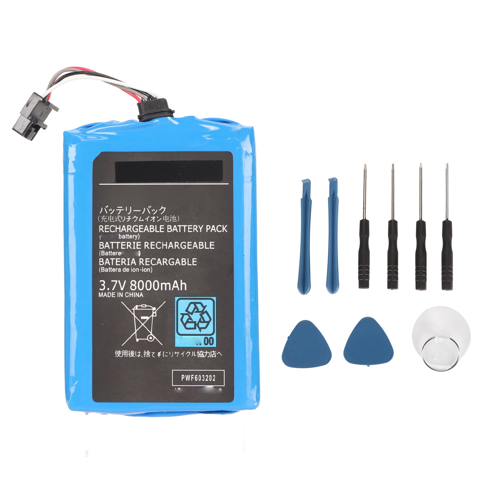 for Wii U Gamepad Battery 8000mAh Replacement Rechargeable Battery Pack for Wii U WUP?010 WUP
