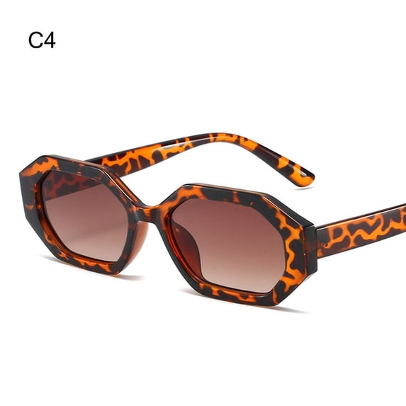 for Women & Men UV 400 Geometric Frame Small Rectangle Sunglasses Retro Sunglasses Polygonal Sunglasses 90s Shades C4